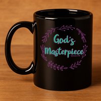God's Masterpiece In Wreath Leaves Gift 11oz C Handle Ceramic Mug