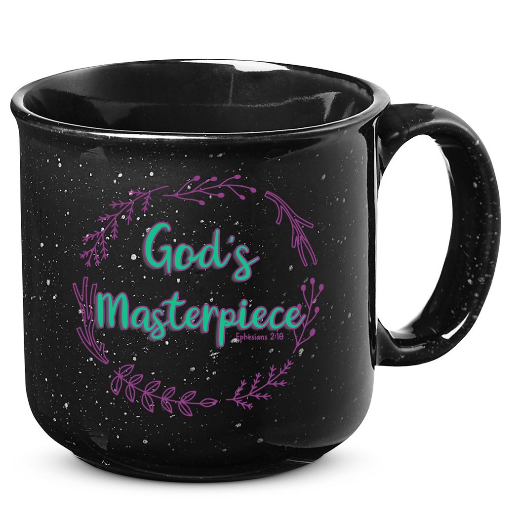 God's Masterpiece In Wreath Leaves Gift 15oz Campfire Ceramic Mug