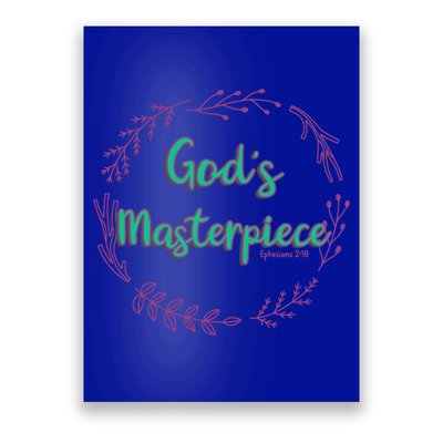 God's Masterpiece In Wreath Leaves Gift Poster