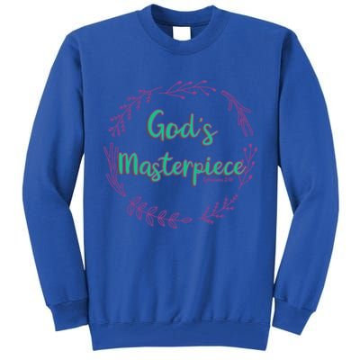 God's Masterpiece In Wreath Leaves Gift Tall Sweatshirt