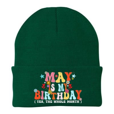 Groovy May Is My Birthday Yes The Whole Month Birthday Knit Cap Winter Beanie