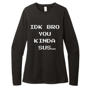 Gaming Meme Impostor Coffee IDK Bro You Kinda Sus Womens CVC Long Sleeve Shirt