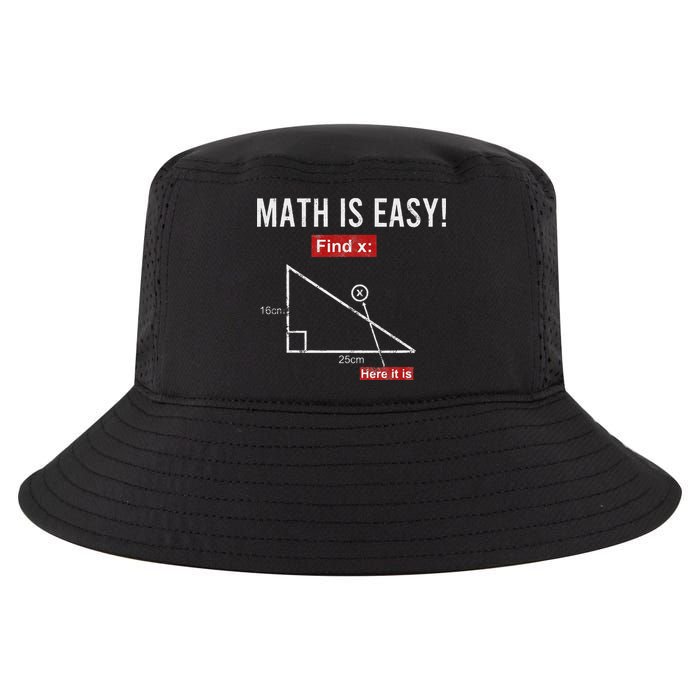 Geometry Math Is Easy Find X Here It Is Triangle Cool Comfort Performance Bucket Hat