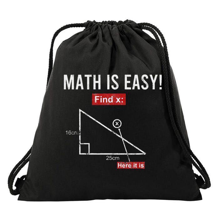 Geometry Math Is Easy Find X Here It Is Triangle Drawstring Bag
