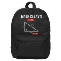 Geometry Math Is Easy Find X Here It Is Triangle 16 in Basic Backpack