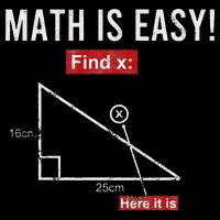 Geometry Math Is Easy Find X Here It Is Triangle 16 in Basic Backpack