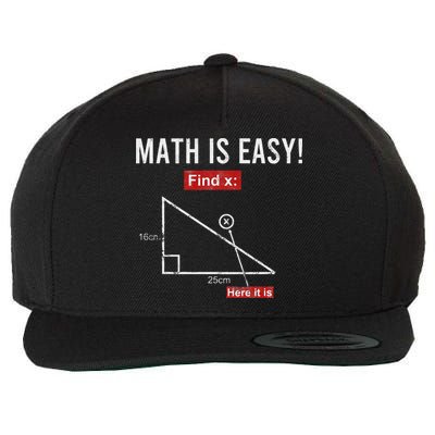 Geometry Math Is Easy Find X Here It Is Triangle Wool Snapback Cap