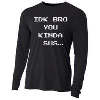 Gaming Meme Impostor Coffee IDK Bro You Kinda Sus Cooling Performance Long Sleeve Crew