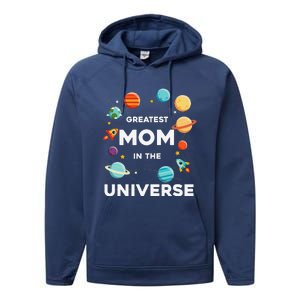 Greatest Mom In The Universe Mother's Day Performance Fleece Hoodie