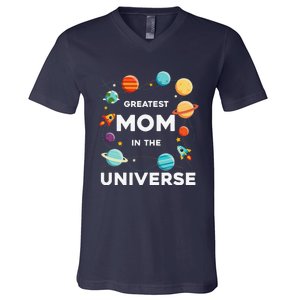 Greatest Mom In The Universe Mother's Day V-Neck T-Shirt