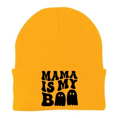 Groovy Mama Is My Boo Ghost Halloween Costume Knit Cap Winter Beanie