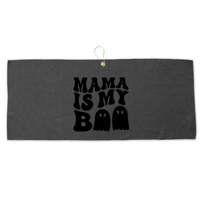 Groovy Mama Is My Boo Ghost Halloween Costume Large Microfiber Waffle Golf Towel