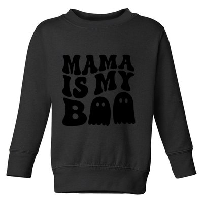 Groovy Mama Is My Boo Ghost Halloween Costume Toddler Sweatshirt