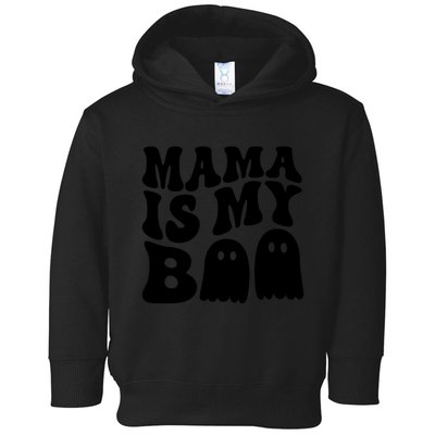 Groovy Mama Is My Boo Ghost Halloween Costume Toddler Hoodie