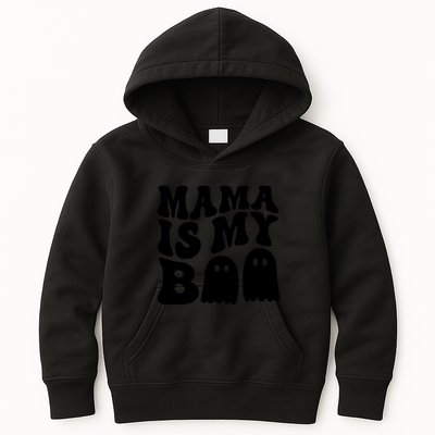 Groovy Mama Is My Boo Ghost Halloween Costume Kids Hoodie