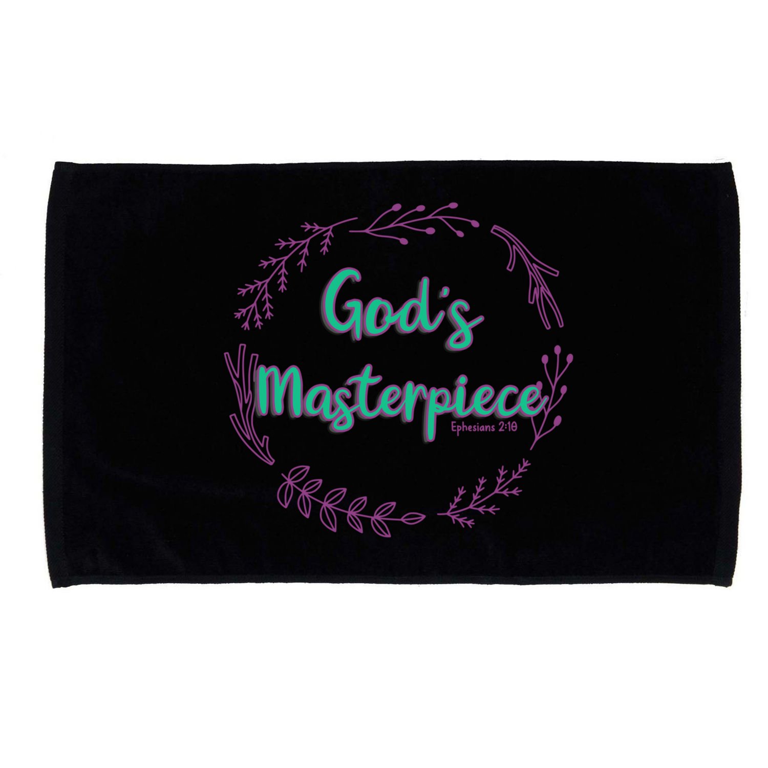 God's Masterpiece In Wreath Leaves Cute Gift Microfiber Hand Towel
