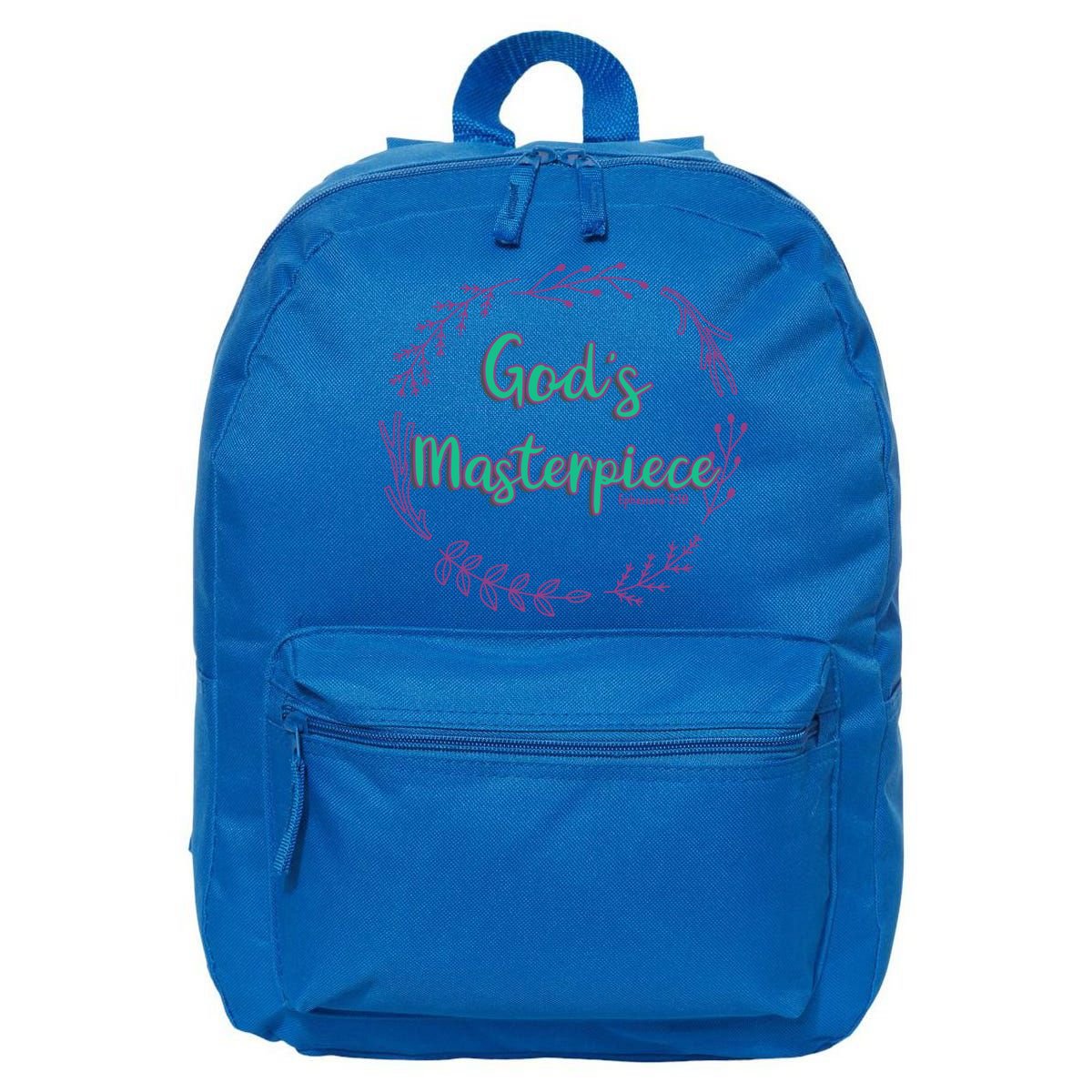 God's Masterpiece In Wreath Leaves Cute Gift 16 in Basic Backpack