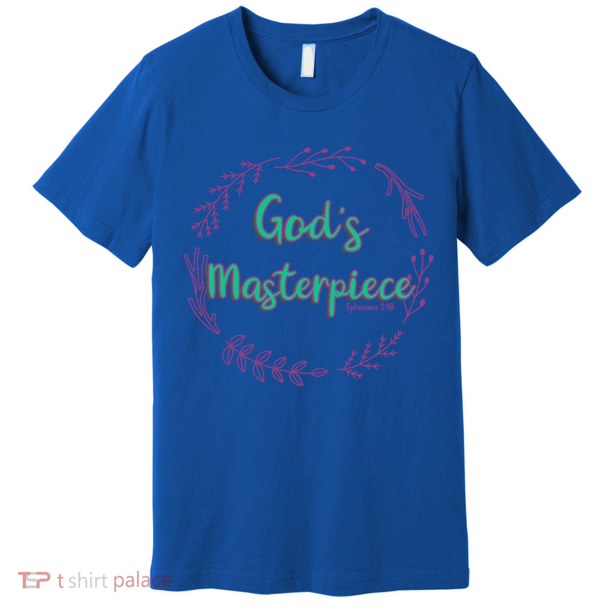 God's Masterpiece In Wreath Leaves Cute Gift Premium T-Shirt