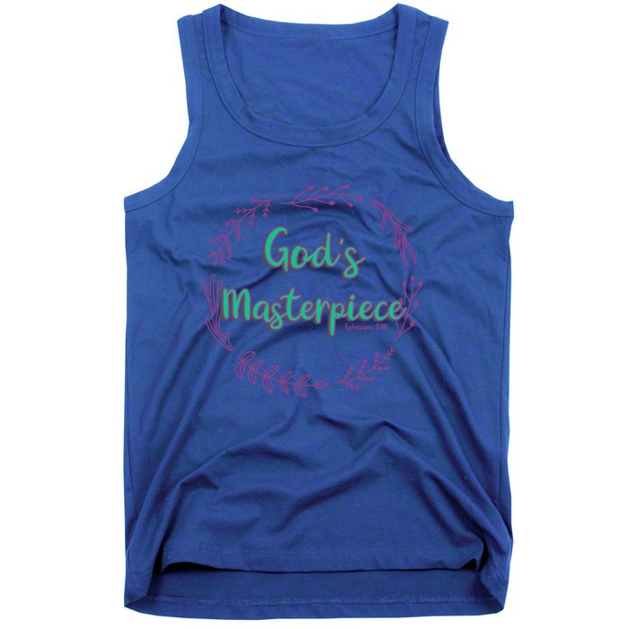 God's Masterpiece In Wreath Leaves Cute Gift Tank Top