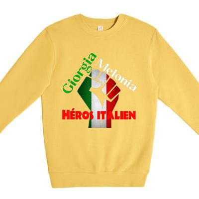 Georgia Meloni Italian Hero Premium Crewneck Sweatshirt