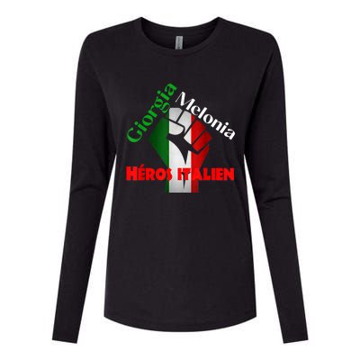 Georgia Meloni Italian Hero Womens Cotton Relaxed Long Sleeve T-Shirt