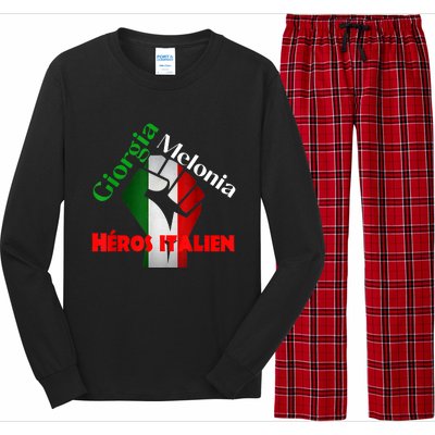 Georgia Meloni Italian Hero Long Sleeve Pajama Set