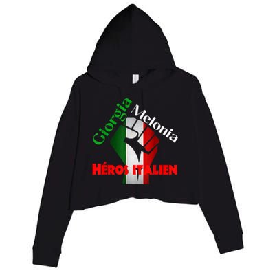 Georgia Meloni Italian Hero Crop Fleece Hoodie