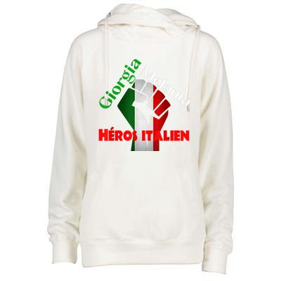 Georgia Meloni Italian Hero Womens Funnel Neck Pullover Hood