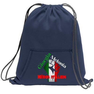 Georgia Meloni Italian Hero Sweatshirt Cinch Pack Bag