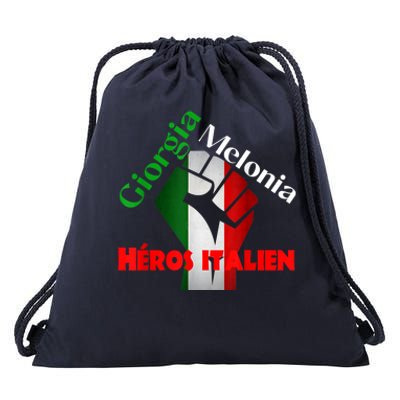 Georgia Meloni Italian Hero Drawstring Bag