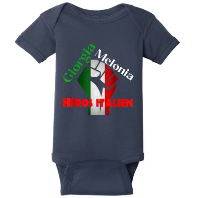 Georgia Meloni Italian Hero Baby Bodysuit