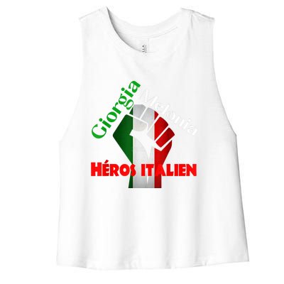 Georgia Meloni Italian Hero Women's Racerback Cropped Tank