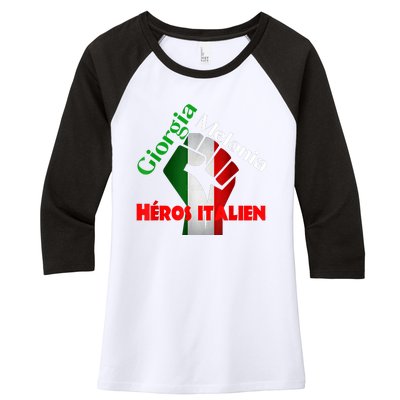 Georgia Meloni Italian Hero Women's Tri-Blend 3/4-Sleeve Raglan Shirt