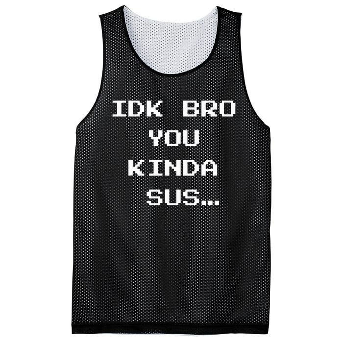 Gaming Meme Impostor Coffee Idk Bro You Kinda Sus Mesh Reversible Basketball Jersey Tank