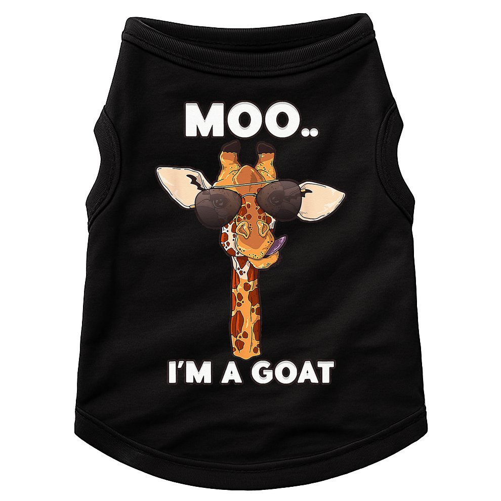 Giraffe Moo Im A Goat Farm Zoo Animal Giraffe Lover Doggie Tank