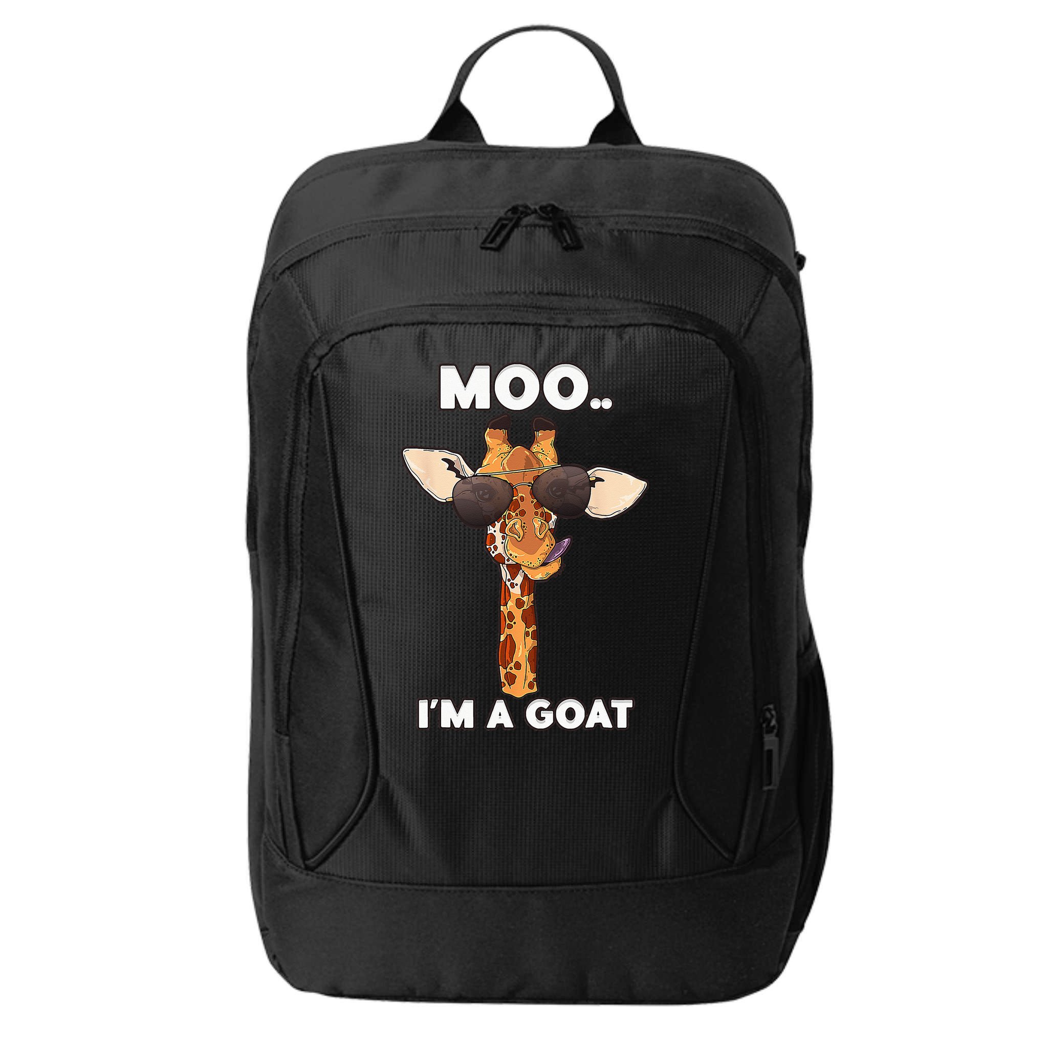 Giraffe Moo Im A Goat Farm Zoo Animal Giraffe Lover City Backpack