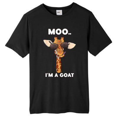 Giraffe Moo Im A Goat Farm Zoo Animal Giraffe Lover Tall Fusion ChromaSoft Performance T-Shirt