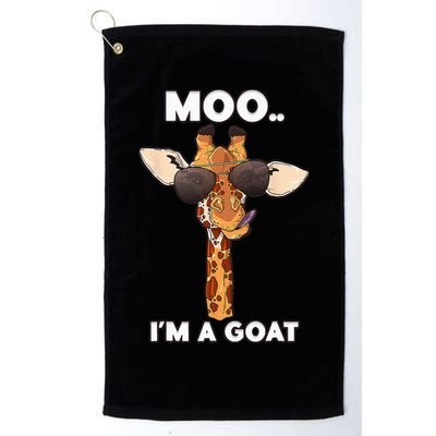 Giraffe Moo Im A Goat Farm Zoo Animal Giraffe Lover Golf Towel