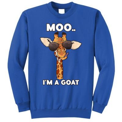 Giraffe Moo Im A Goat Farm Zoo Animal Giraffe Lover Sweatshirt