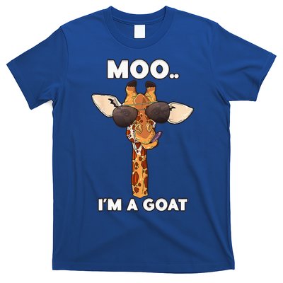 Giraffe Moo Im A Goat Farm Zoo Animal Giraffe Lover T-Shirt