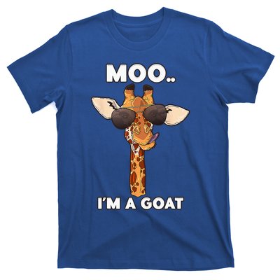 Giraffe Moo Im A Goat Farm Zoo Animal Giraffe Lover T-Shirt