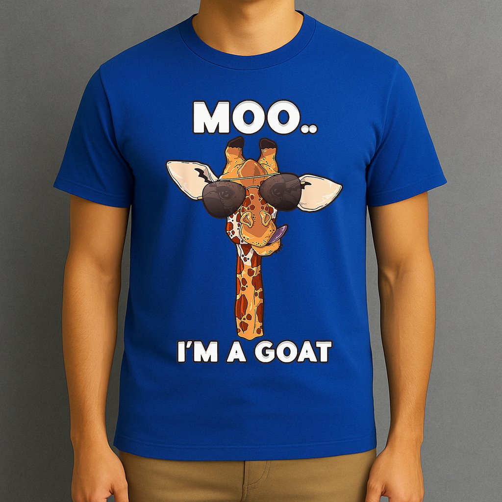 Giraffe Moo Im A Goat Farm Zoo Animal Giraffe Lover T-Shirt