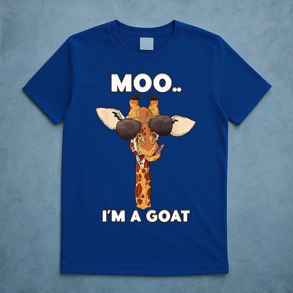 Giraffe Moo Im A Goat Farm Zoo Animal Giraffe Lover T-Shirt