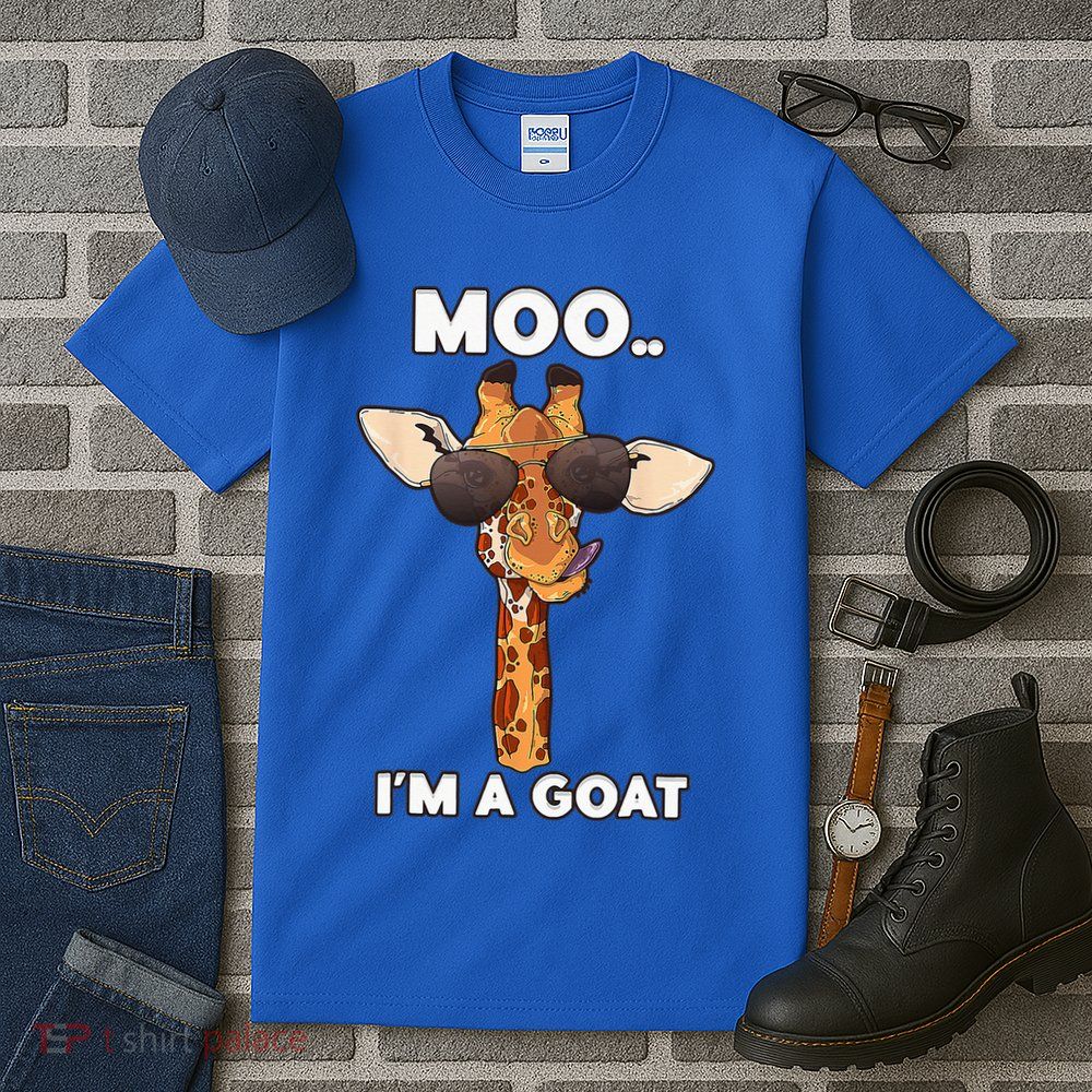 Giraffe Moo Im A Goat Farm Zoo Animal Giraffe Lover Tall T-Shirt