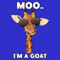 Giraffe Moo Im A Goat Farm Zoo Animal Giraffe Lover 16 in Basic Backpack
