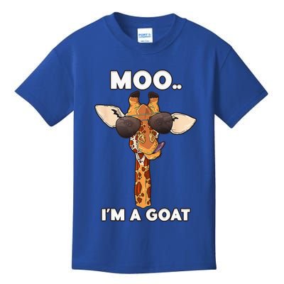 Giraffe Moo Im A Goat Farm Zoo Animal Giraffe Lover Kids T-Shirt