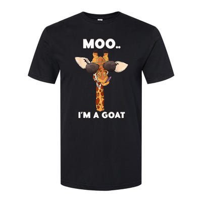 Giraffe Moo Im A Goat Farm Zoo Animal Giraffe Lover Softstyle CVC T-Shirt