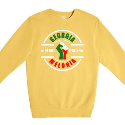 Georgia Meloni Italian Hero Premium Crewneck Sweatshirt