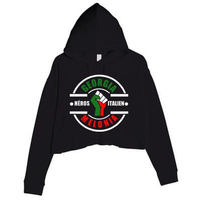 Georgia Meloni Italian Hero Crop Fleece Hoodie