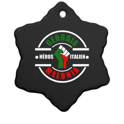 Georgia Meloni Italian Hero Ceramic Star Ornament